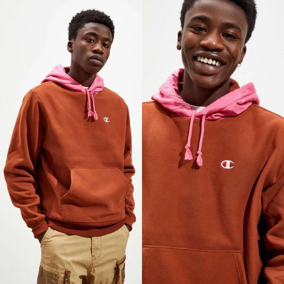 Champion X UO Exclusive Colorblock Nylon Reverse Weave Hoodie Sweatshirt small - Picture 2 of 6